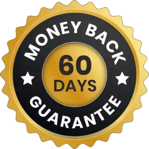 60-day money-back guarantee badge