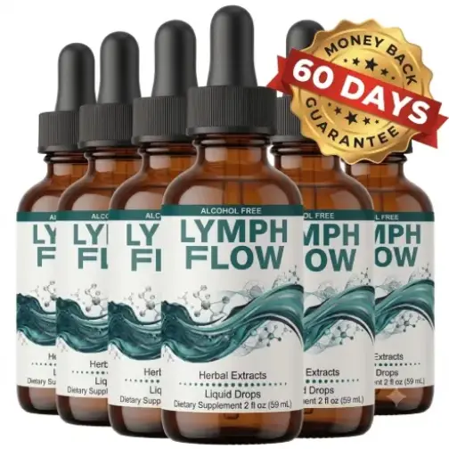 Lymph Flow herbal liquid drops bottles